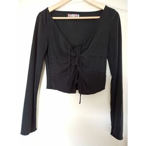 UO Long Sleeve Crop Top Sz M